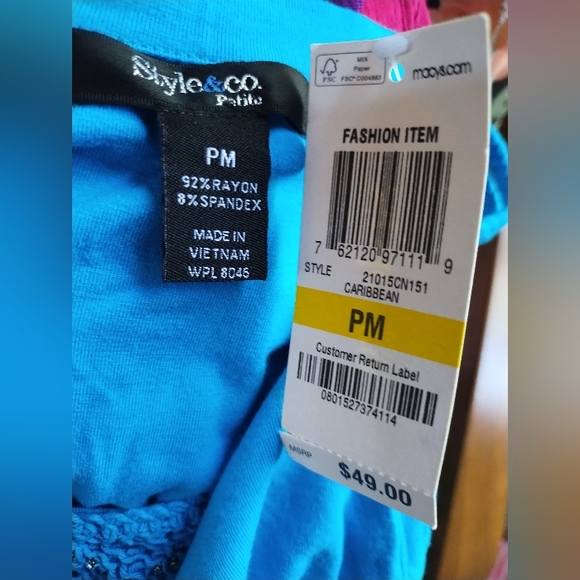 STYLE & CO.  FASHION SLEEVELESS DRESS Macy's - Picture 2 of 7